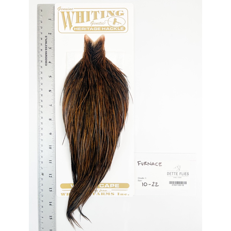 Furnace – Whiting Heritage Hackle Rooster Cape  – Grade 1