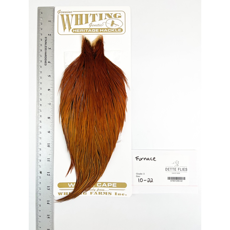 Furnace – Whiting Heritage Hackle Rooster Cape  – Grade 2