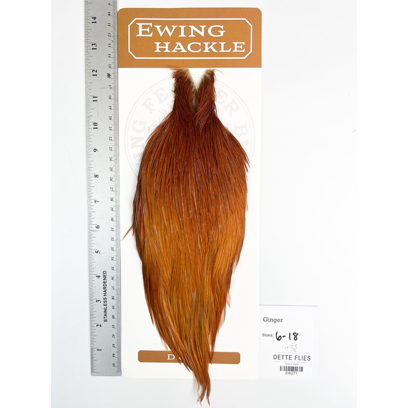 Ginger – Ewing Dry Fly Rooster Cape