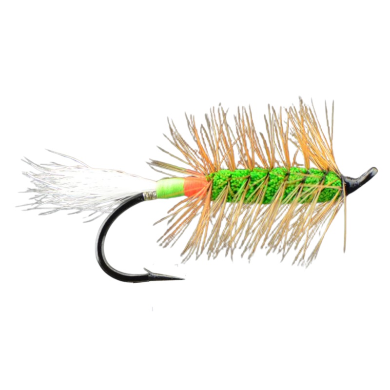 Green Machine White Tail Up-Eye Salmon Fly