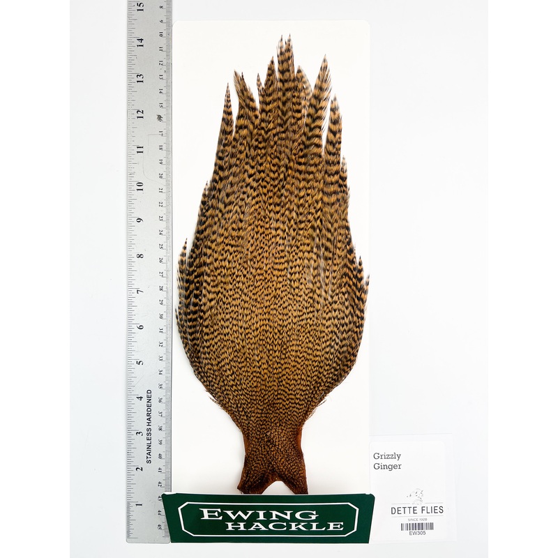 Grizzly dyed Ginger – Ewing Rooster Cape