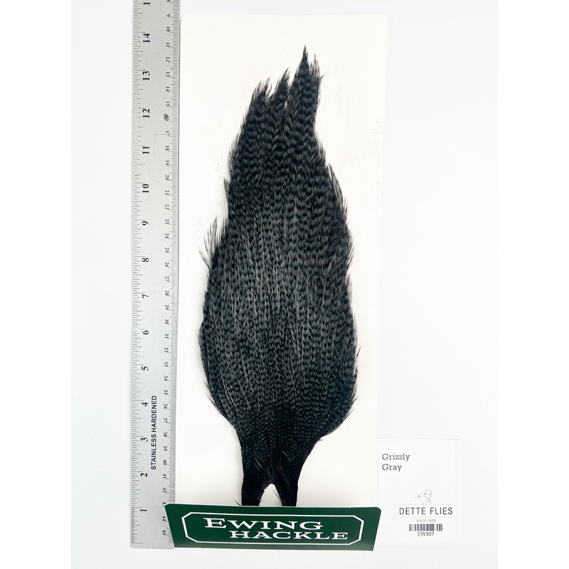 Grizzly dyed Gray – Ewing Rooster Cape