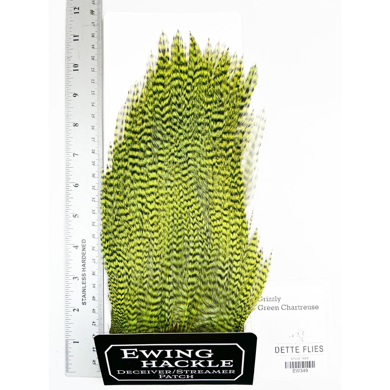 Grizzly dyed Green Chartreuse – Ewing Deceiver Patch