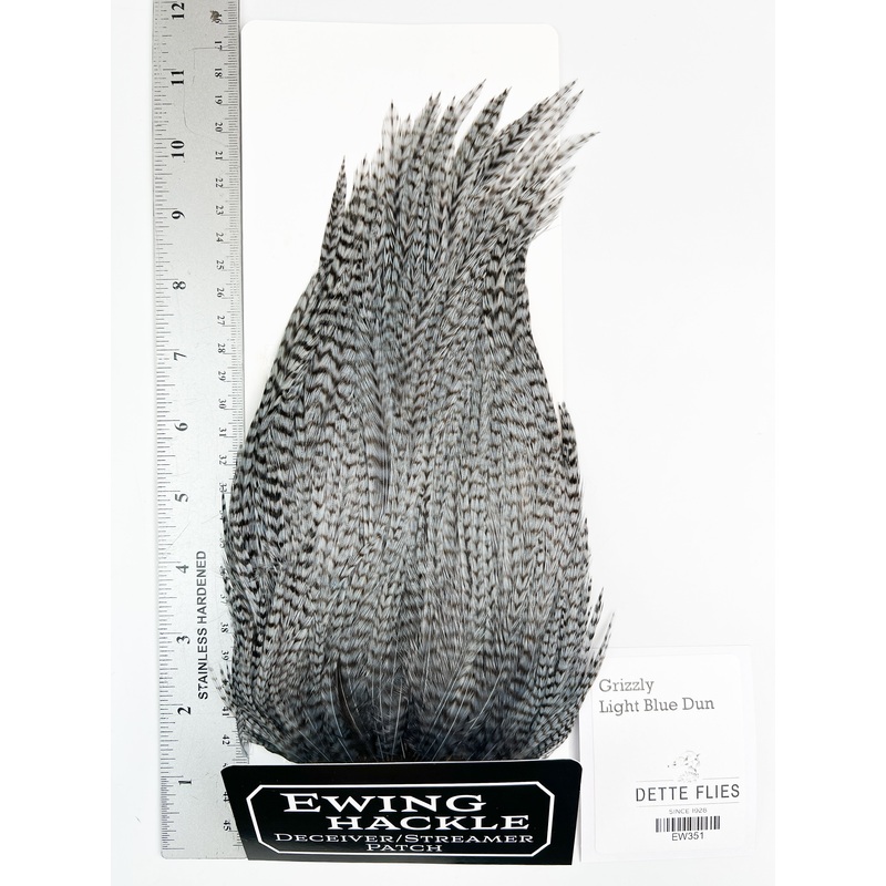 Grizzly dyed Light Blue Dun – Ewing Deceiver Patch