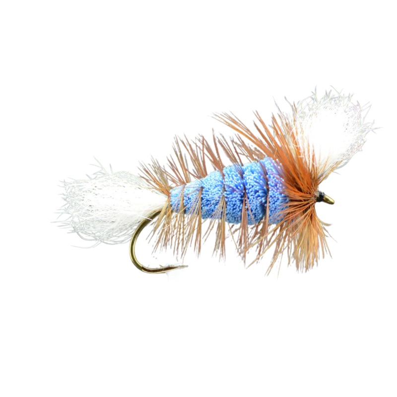 Wulff Bomber – Electric Blue/Brown Hackle