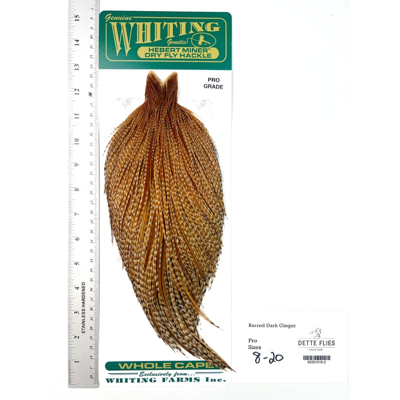 Barred Dark Ginger – Whiting Hebert Rooster Cape | Pro Grade