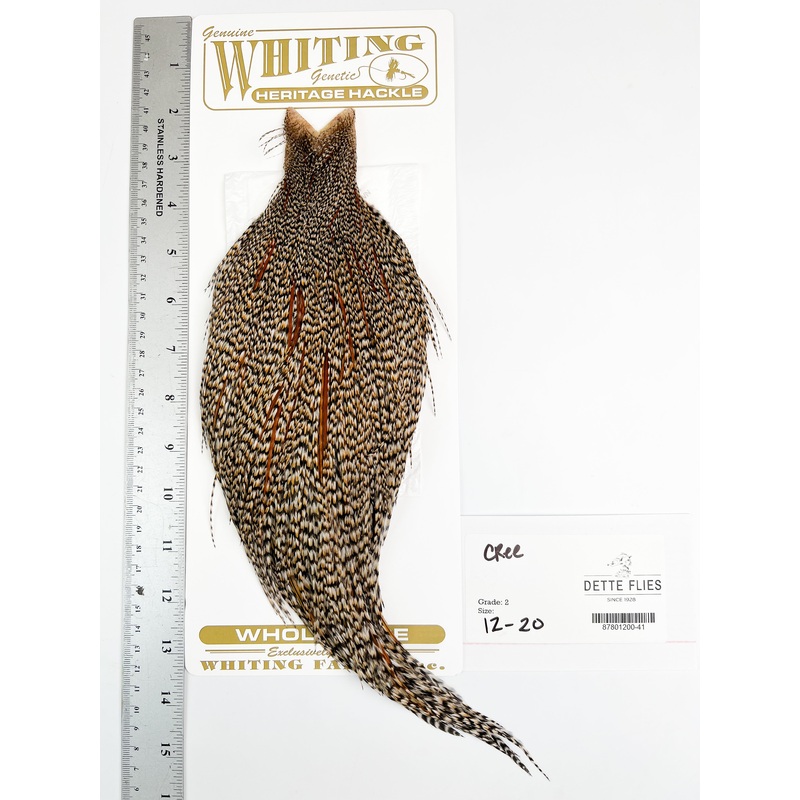Cree – Whiting Heritage Hackle Rooster Cape  – Grade 2