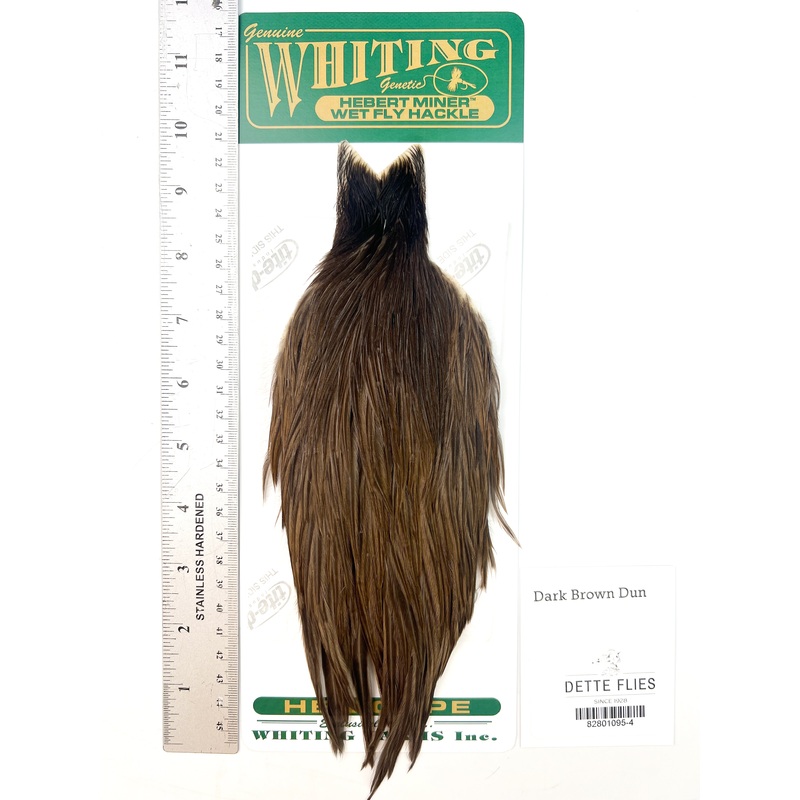 Dark Brown Dun – Whiting Hebert Hen Cape