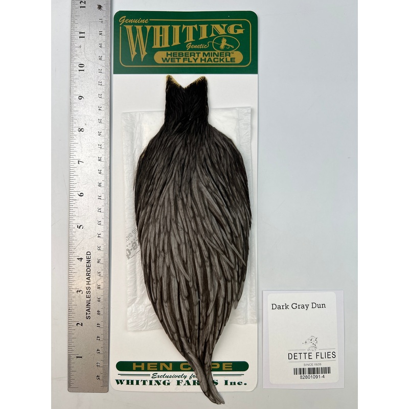 Dark Gray Dun – Whiting Hebert Hen Cape