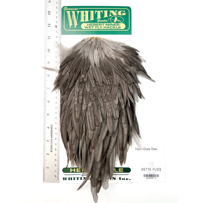 Dark Gray Dun – Whiting Hebert Hen Saddle