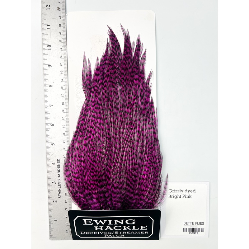 Grizzly dyed Bright Pink – Ewing Deceiver Patch (422)