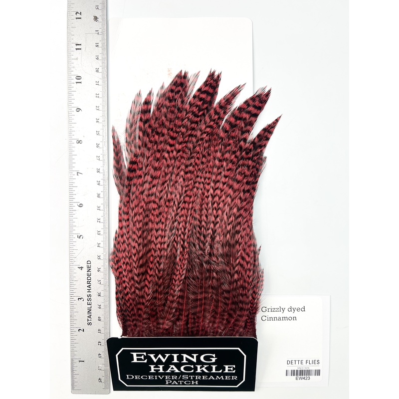 Grizzly dyed Cinnamon – Ewing Deceiver Patch (423)