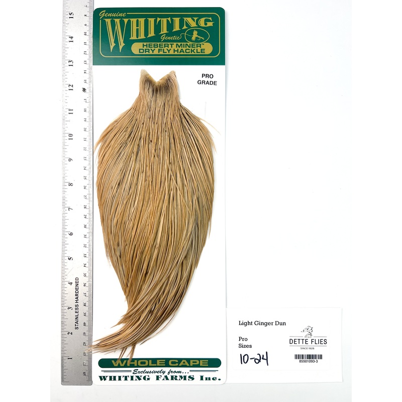 Light Ginger Dun – Whiting Hebert Rooster Cape | Pro Grade