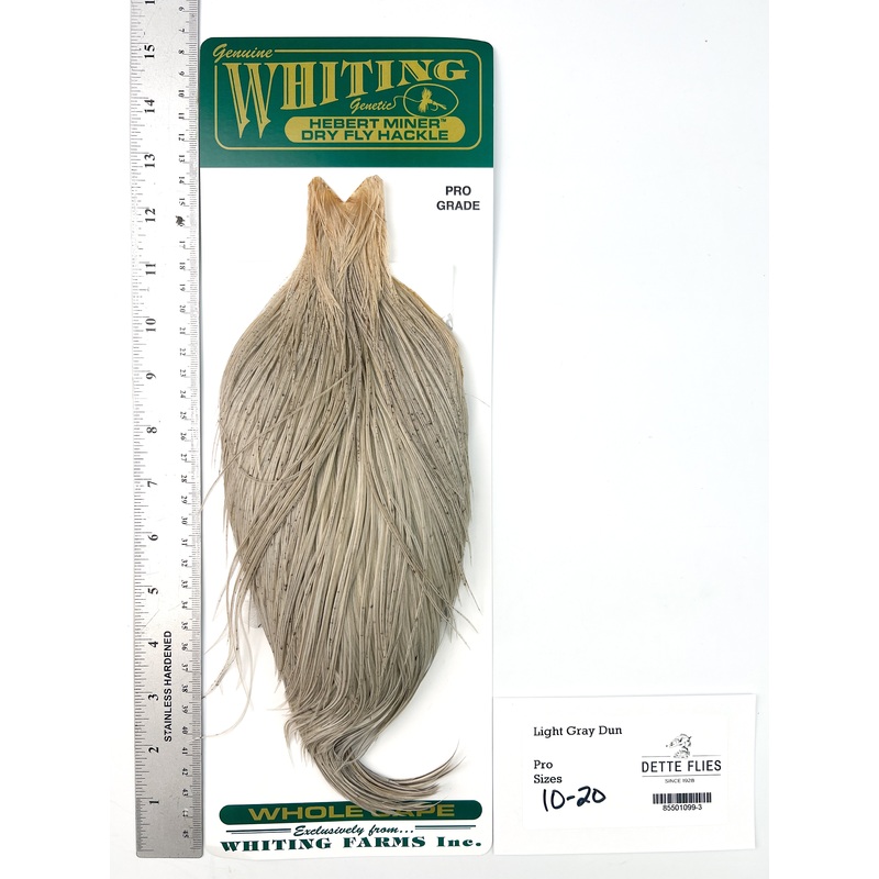 Light Gray Dun – Whiting Hebert Rooster Cape | Pro Grade