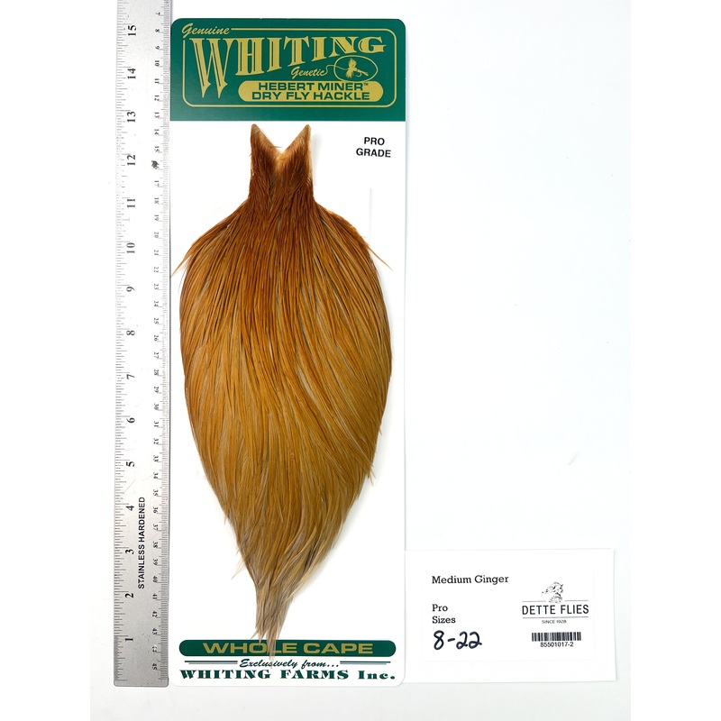 Medium Ginger – Whiting Hebert Rooster Cape | Pro Grade