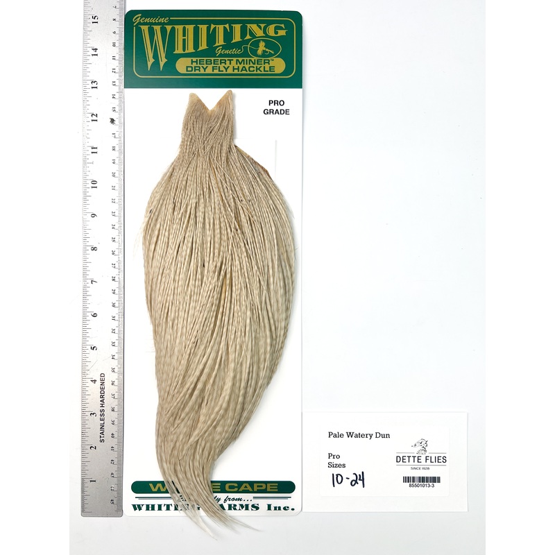 Pale Watery Dun – Whiting Hebert Rooster Cape | Pro Grade