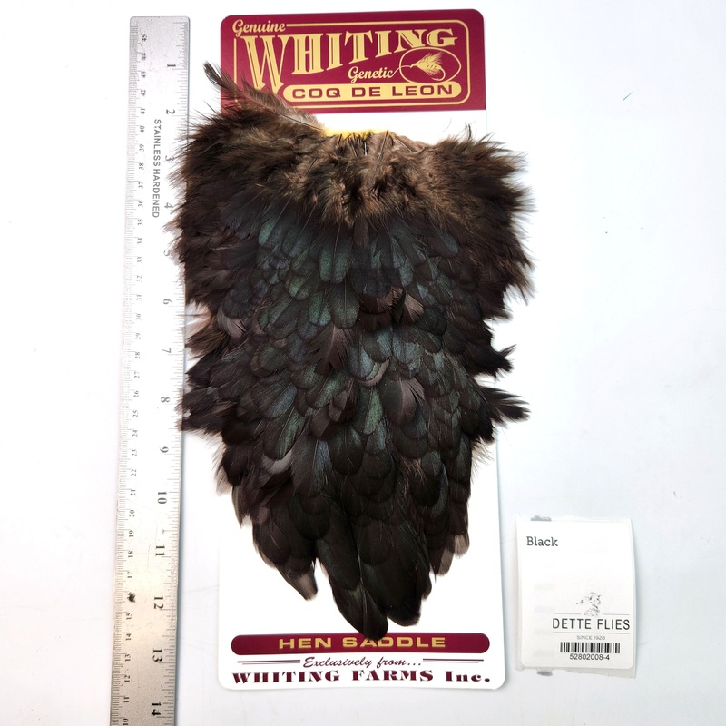 Black – Whiting Coq de Leon Hen Saddle (#4)