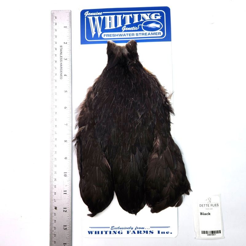 Black – Whiting Freshwater Streamer Hen Cape (#1)