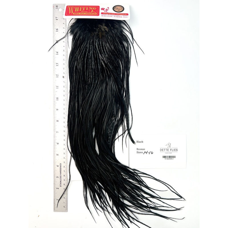 Black – Whiting Line Rooster Saddle – Bronze Grade