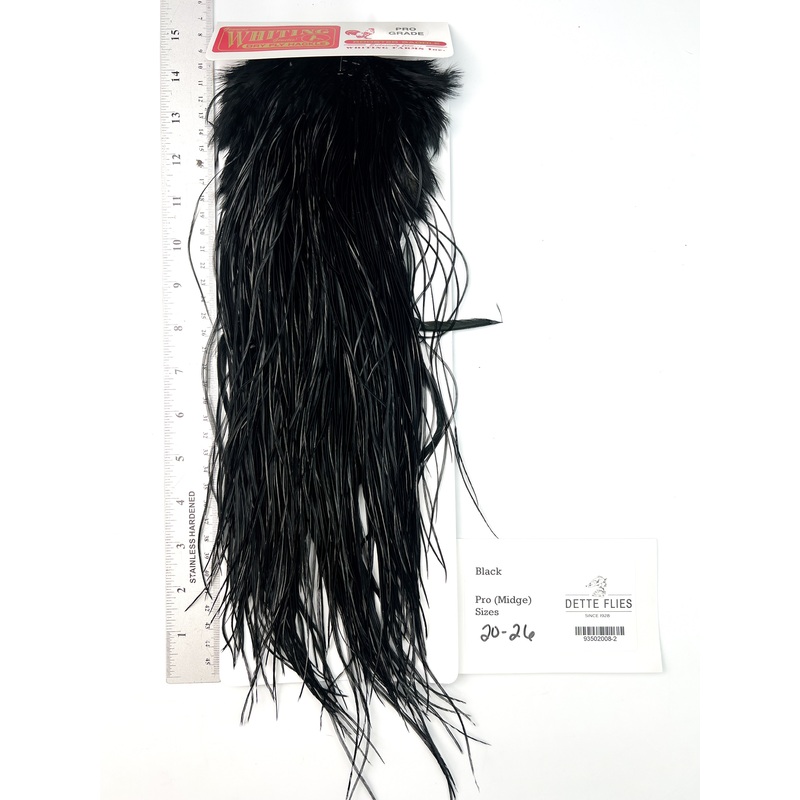 Black – Whiting Midge Rooster Saddle – Pro Grade