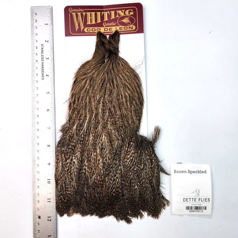 Brown Speckled – Whiting Coq de Leon Hen Cape (#2)