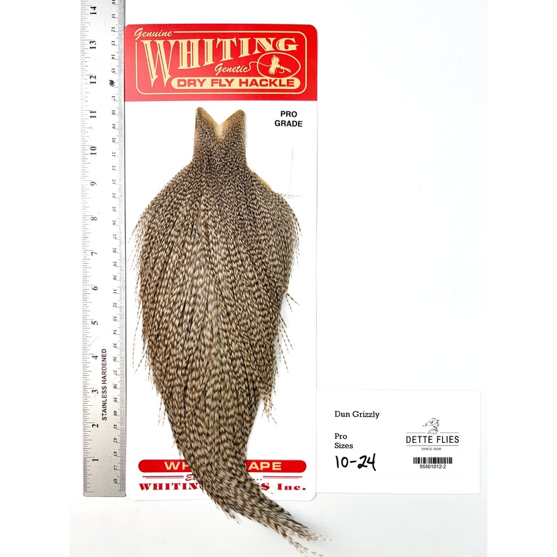 Dun Grizzly – Whiting Line Rooster Cape – Pro Grade