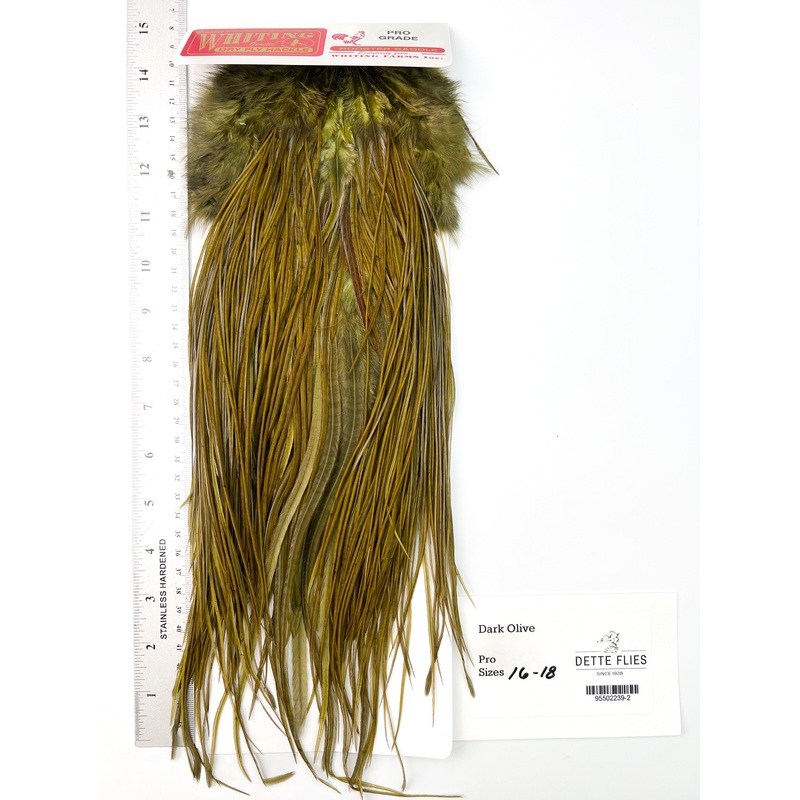 dyed Dark Olive – Whiting Line Rooster Saddle – Pro Grade