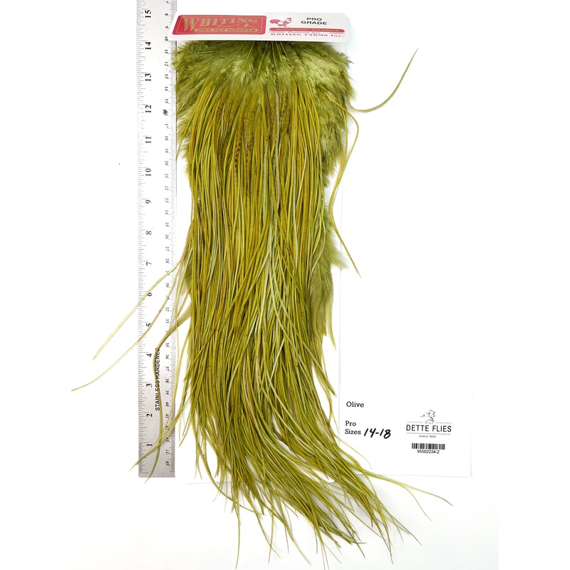 dyed Olive – Whiting Line Rooster Saddle – Pro Grade