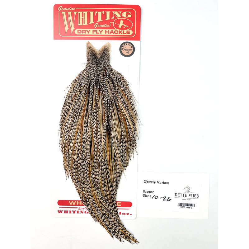 Grizzly Variant – Whiting Line Rooster Cape – Bronze Grade