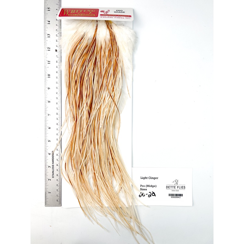 Light Ginger – Whiting Midge Rooster Saddle – Pro Grade