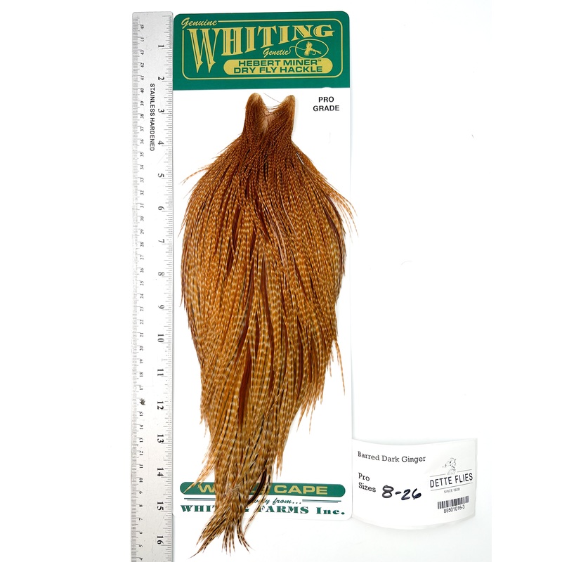 Barred Dark Ginger – Whiting Hebert Rooster Cape | Pro Grade (#3)