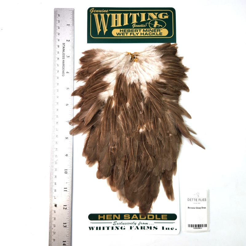 Brown Gray Dun – Whiting Hebert Hen Saddle (#4)