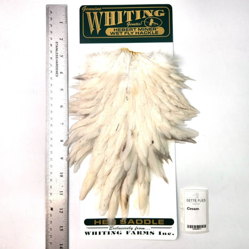 Cream – Whiting Hebert Hen Saddle (#4)