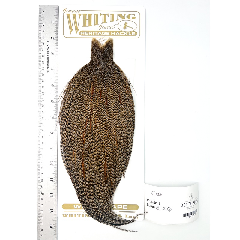 Cree – Whiting Heritage Hackle Rooster Cape – Grade 1 (#36)
