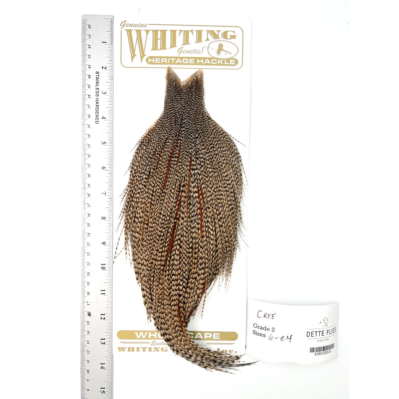Cree – Whiting Heritage Hackle Rooster Cape – Grade 2 (#61)