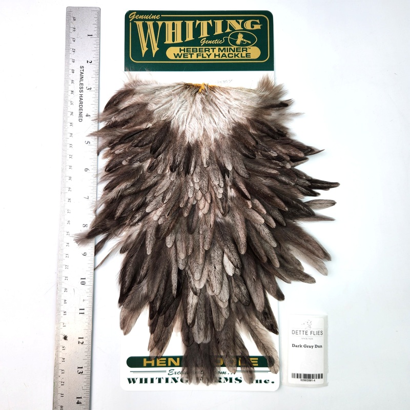 Dark Gray Dun – Whiting Hebert Hen Saddle (#4)