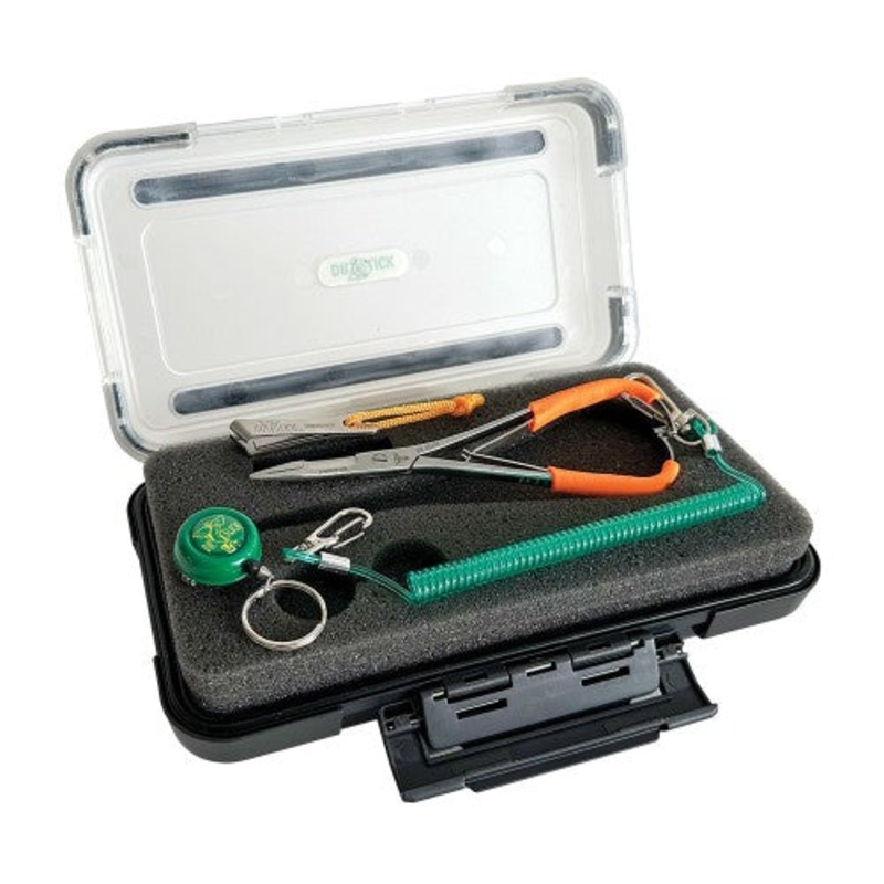Dr Slick Crossfire Gift Box – Nipper, Zinger & 6 Mitten Clamp in Large Fly Box