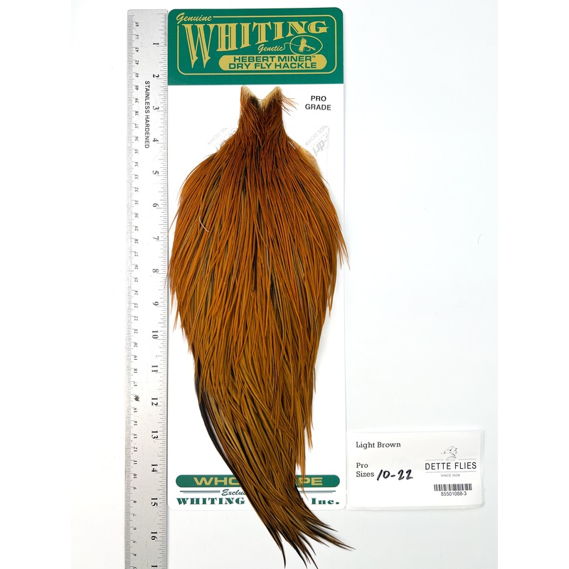 Light Brown – Whiting Hebert Rooster Cape | Pro Grade (#3)