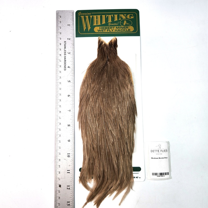 Medium Brown Dun – Whiting Hebert Hen Cape (#4)