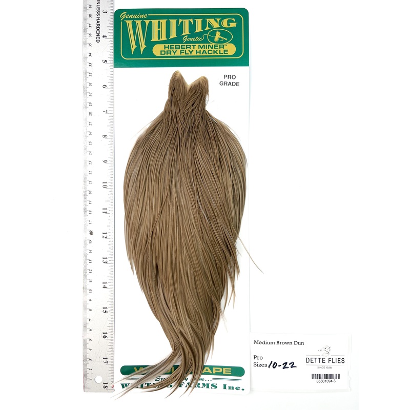 Medium Brown Dun – Whiting Hebert Rooster Cape | Pro Grade (#3)