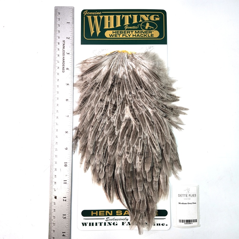 Medium Gray Dun – Whiting Hebert Hen Saddle (#4)