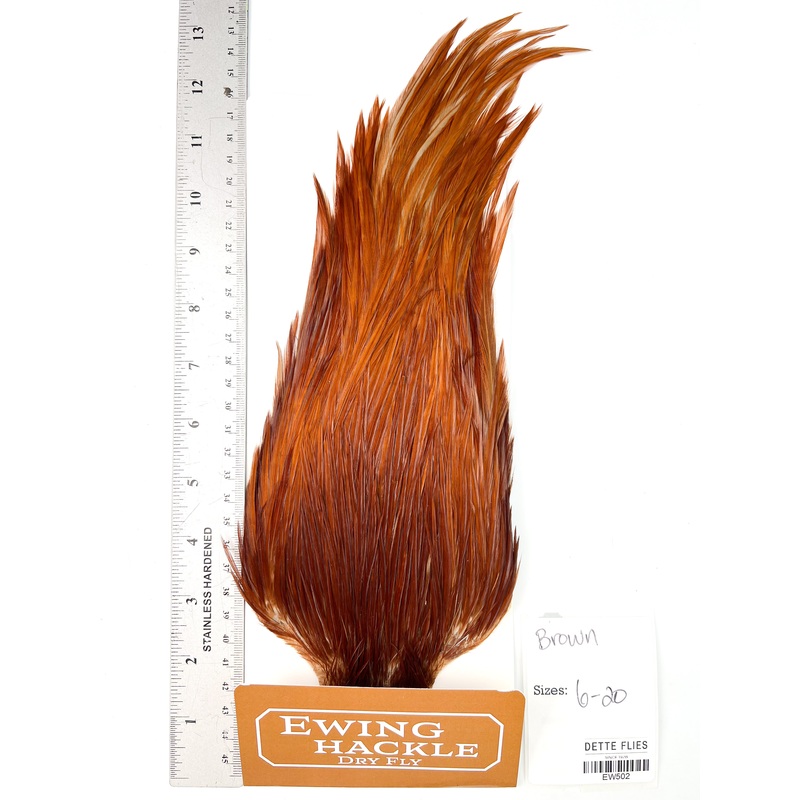 Brown – Ewing Dry Fly Rooster Cape (502)