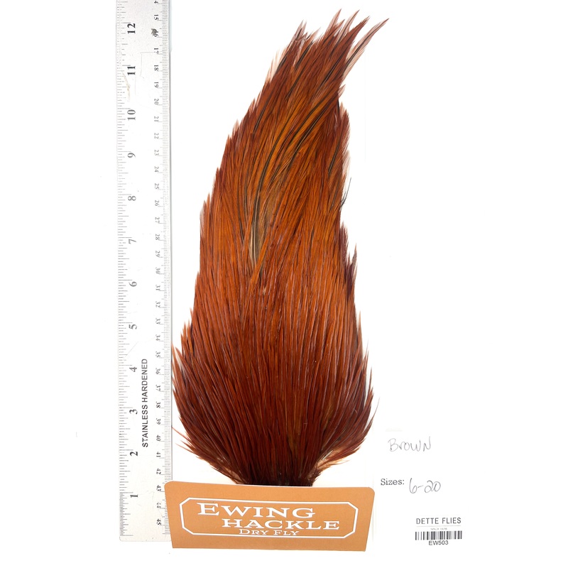 Brown – Ewing Dry Fly Rooster Cape (503)