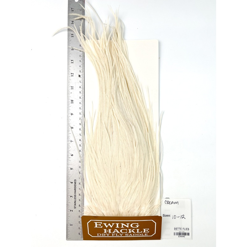 Cream – Ewing Dry Fly Rooster Saddle (540)