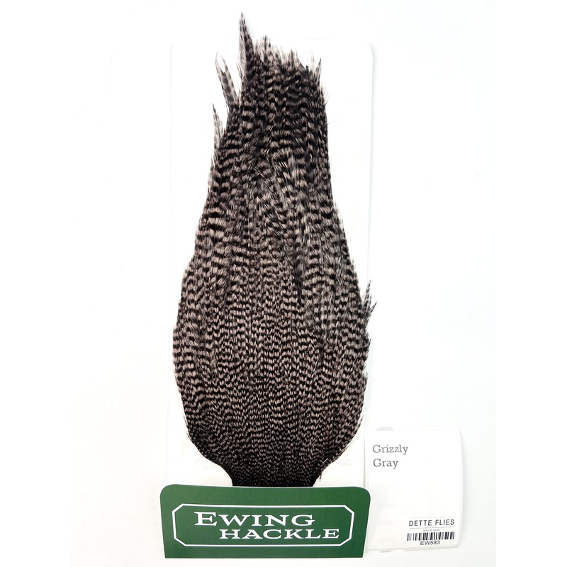 Grizzly dyed Gray – Ewing Rooster Cape (583)