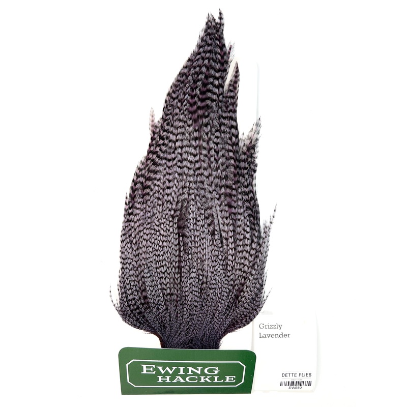 Grizzly dyed Lavender – Ewing Rooster Cape (580)