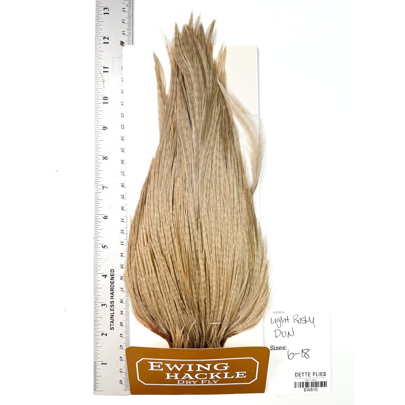 Light Rusty Dun – Ewing Dry Fly Rooster Cape (510)