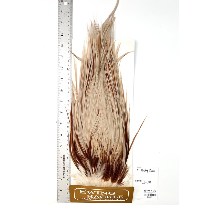 Light Rusty Dun – Ewing Dry Fly Rooster Saddle (527)