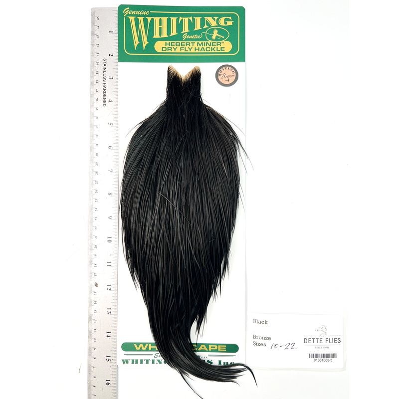 Black – Whiting Hebert Rooster Cape | Bronze Grade (#3)