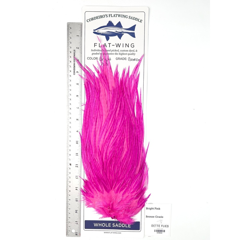 Bright Pink – Ewing x Cordeiro’s Flatwing Saddle – Bronze (#633)